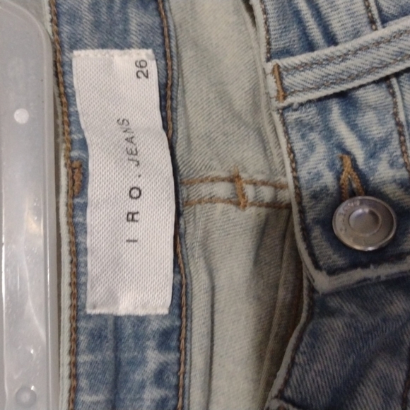IRO Skinny Distressed Light Blue Jeans - Size 26 - Picture 6 of 13